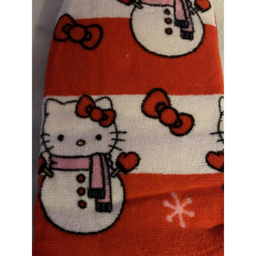 Hello Kitty Hand Towels Snowmen Set Of 2 Sanrio NEW